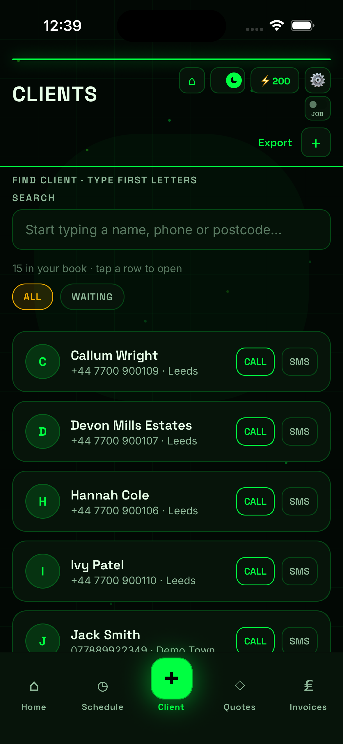 Command Centre clients