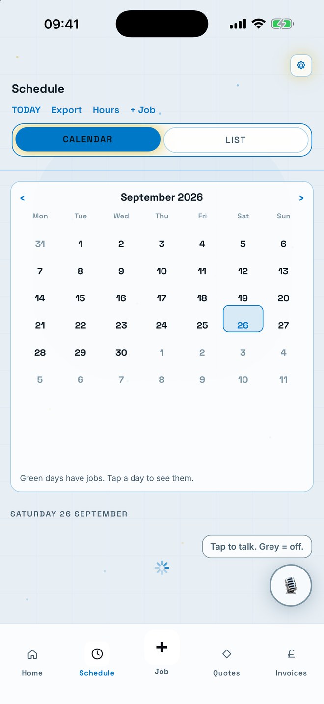 Voltz schedule calendar
