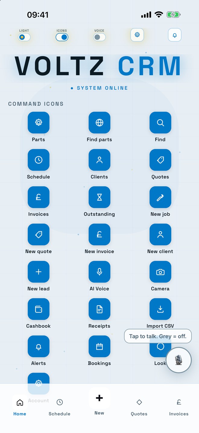 Voltz command icons